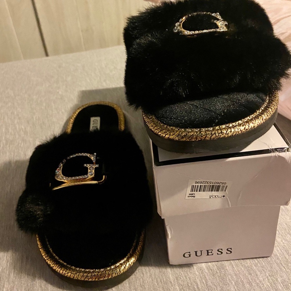 Women’s Guess Furry Sandals